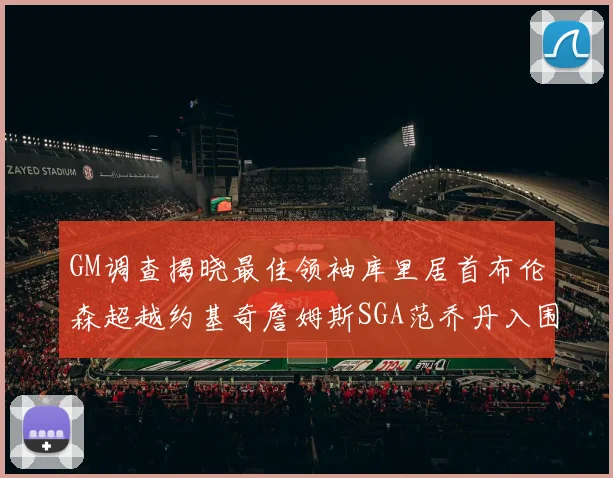 GM调查揭晓最佳领袖库里居首布伦森超越约基奇詹姆斯SGA范乔丹入围